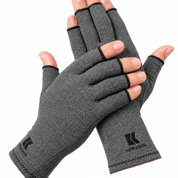 Reuma handschoenen bij artrose en artritis – Grijs | Open vingertoppen