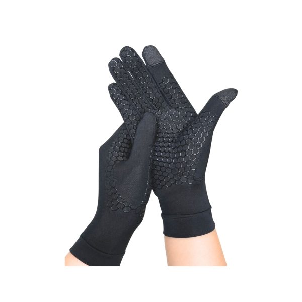 KANGKA Koper-Nylon Compressie Handschoenen Met Vingertoppen en Antislip