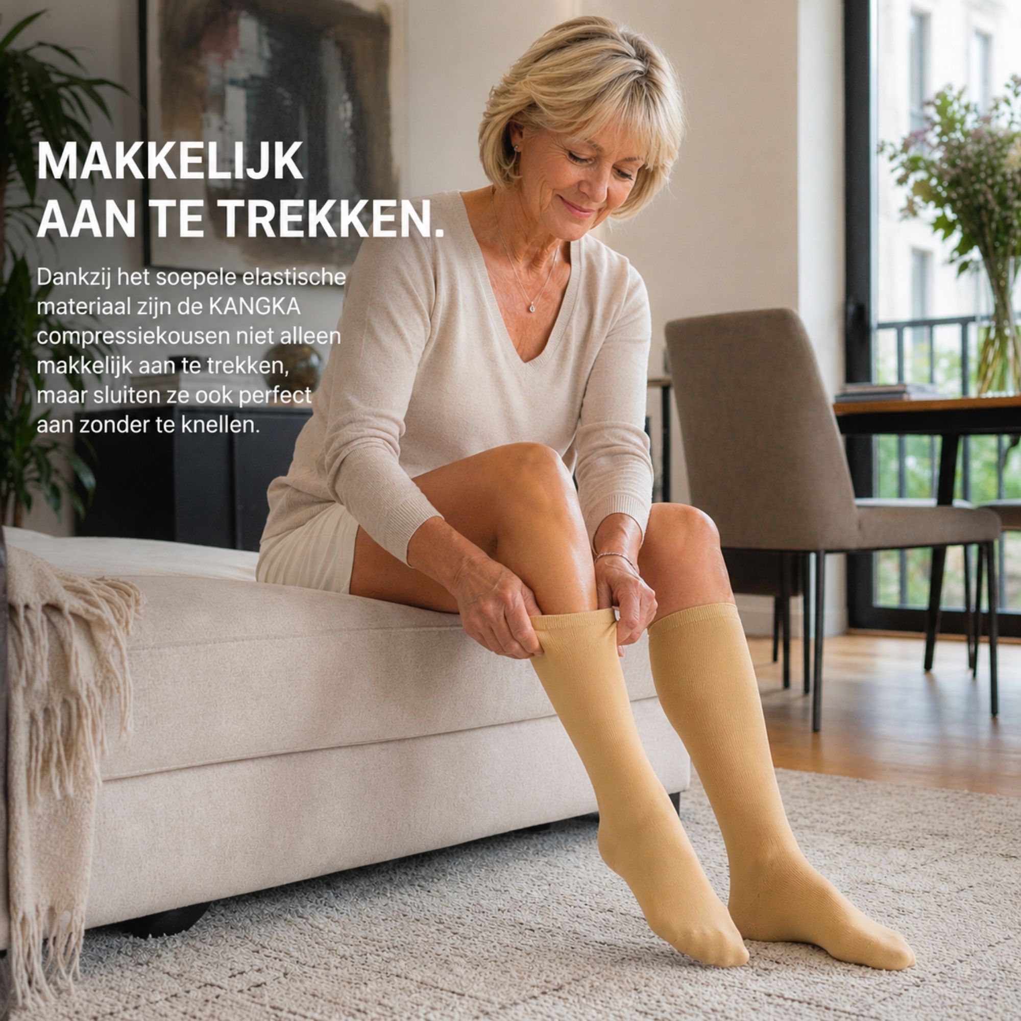 KANGKA Max2203 Beige Compressiekousen 20-30 mmHg - Afbeelding 3