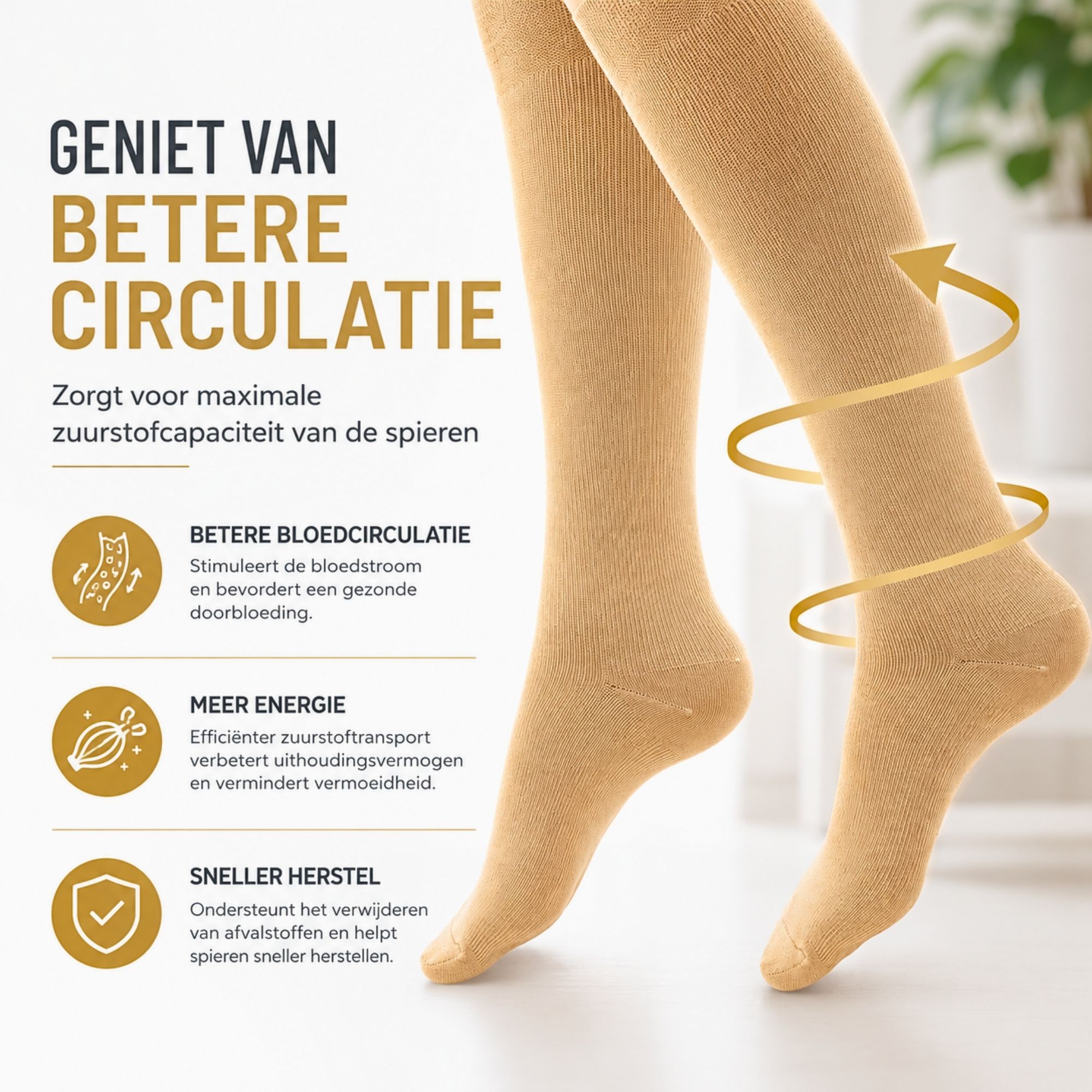 KANGKA Max2203 Beige Compressiekousen 20-30 mmHg - Afbeelding 5