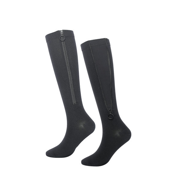 Compressiekousen met rits 20-30 mmHg – Zwart